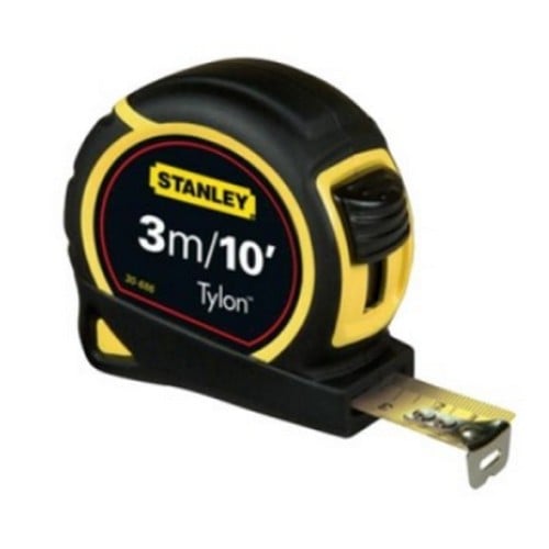 SKI - สกี จำหน่ายสินค้าหลากหลาย และคุณภาพดี | STANLEY 30-686N-20-159 ตลับเมตรพลาสติกสีดำ-เหลือง 3 ม. Tylon Tape (SPE)